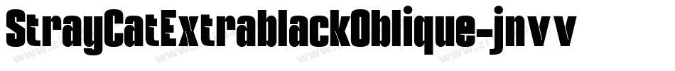 StrayCatExtrablackOblique-jnvv字体转换