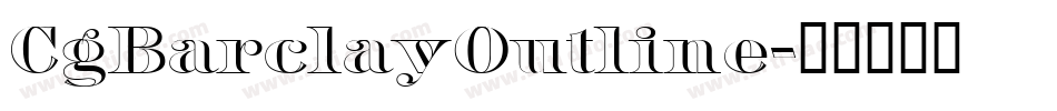 CgBarclayOutline字体转换