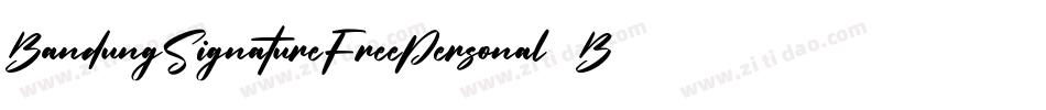 BandungSignatureFreePersonal-BW03d字体转换