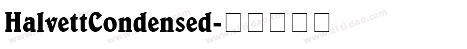 HalvettCondensed字体转换