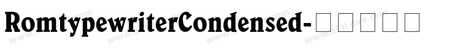RomtypewriterCondensed字体转换