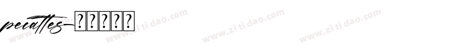 pecattes字体转换