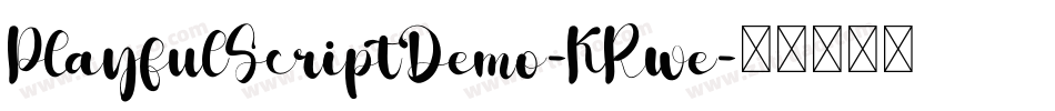 PlayfulScriptDemo-KRwe字体转换