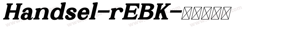 Handsel-rEBK字体转换