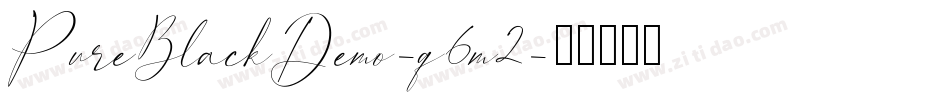 PureBlackDemo-q6m2字体转换