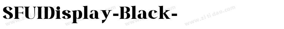 SFUIDisplay-Black字体转换
