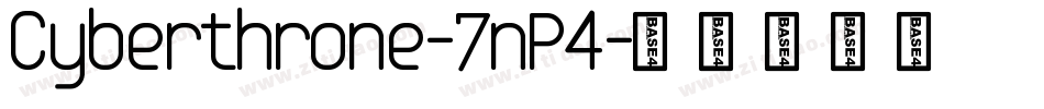 Cyberthrone-7nP4字体转换