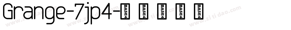 Grange-7jp4字体转换