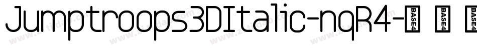 Jumptroops3DItalic-nqR4字体转换