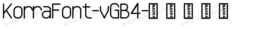 KorraFont-vGB4字体转换