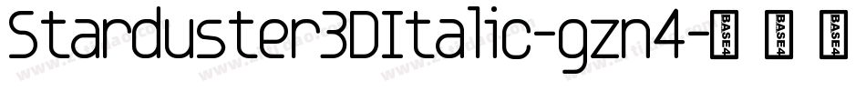 Starduster3DItalic-gzn4字体转换
