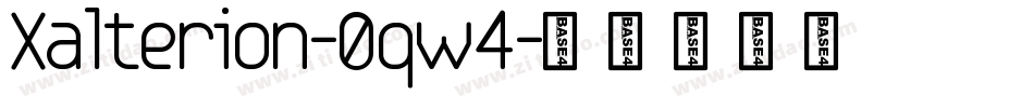 Xalterion-0qw4字体转换