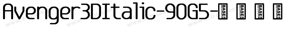 Avenger3DItalic-9OG5字体转换