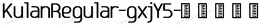 KulanRegular-gxjY5字体转换