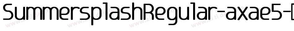 SummersplashRegular-axae5字体转换