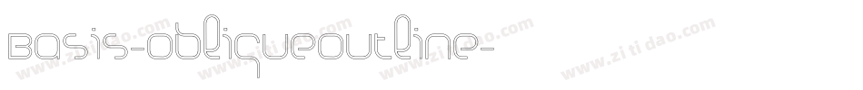 Basis-ObliqueOutline字体转换