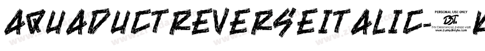 AquaductReverseItalic-9KKK字体转换
