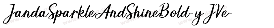 JandaSparkleAndShineBold-yJVe字体转换