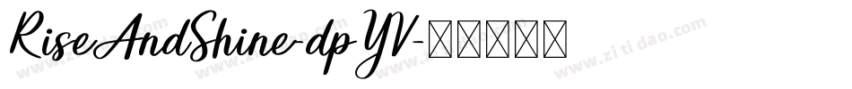 RiseAndShine-dpYV字体转换