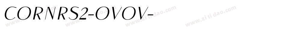 Cornrs2-ovoV字体转换