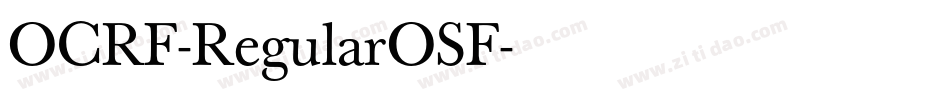 OCRF-RegularOSF字体转换