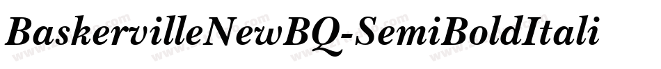 BaskervilleNewBQ-SemiBoldItalic字体转换
