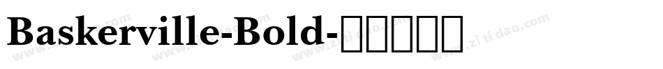 Baskerville-Bold字体转换