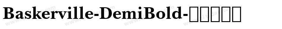 Baskerville-DemiBold字体转换