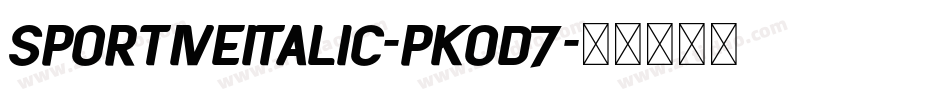 SportiveItalic-PKOd7字体转换