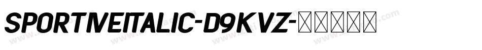 SportiveItalic-d9KVZ字体转换