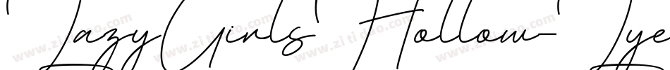 LazyGirlsHollow-Lye3字体转换