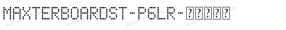 MaxterBoardSt-p6lR字体转换