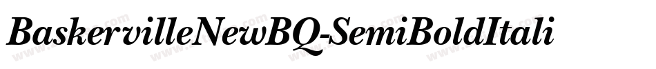 BaskervilleNewBQ-SemiBoldItalic字体转换