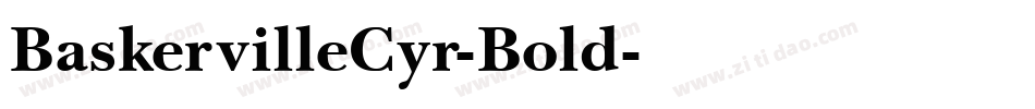 BaskervilleCyr-Bold字体转换