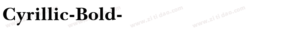 Cyrillic-Bold字体转换