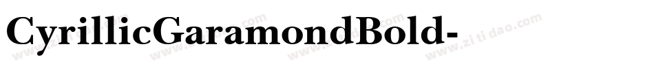 CyrillicGaramondBold字体转换