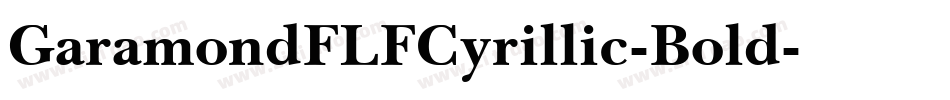 GaramondFLFCyrillic-Bold字体转换