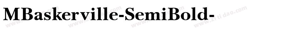 MBaskerville-SemiBold字体转换