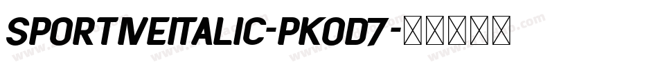 SportiveItalic-PKOd7字体转换