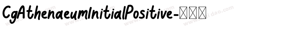 CgAthenaeumInitialPositive字体转换