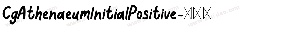 CgAthenaeumInitialPositive字体转换