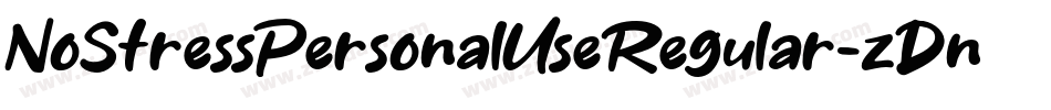 NoStressPersonalUseRegular-zDnG字体转换