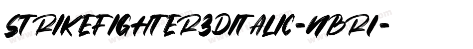 StrikeFighter3DItalic-nBr1字体转换