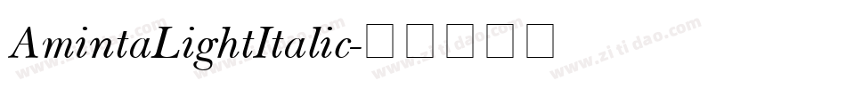 AmintaLightItalic字体转换