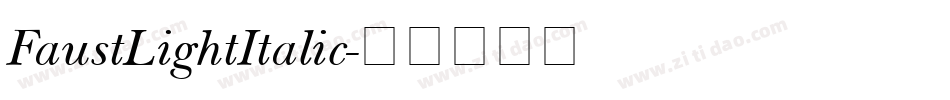 FaustLightItalic字体转换