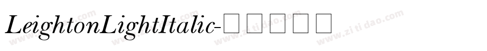 LeightonLightItalic字体转换