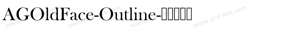 AGOldFace-Outline字体转换