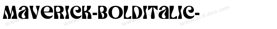 Maverick-BoldItalic字体转换