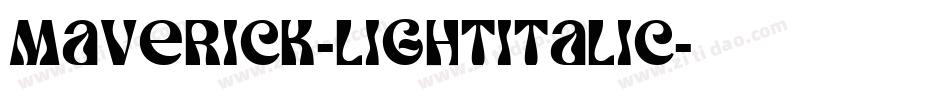 Maverick-LightItalic字体转换