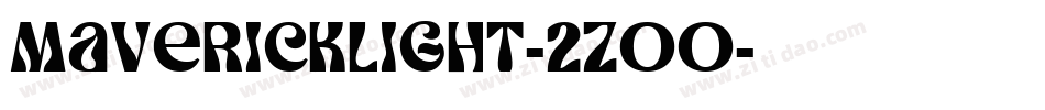 MaverickLight-2zoo字体转换